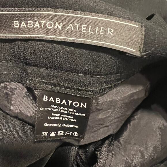 Babaton Aritzia Cohen Pants Women's Size 4 Black Crop Tailored Mid Rise Workwear - Picture 8 of 10